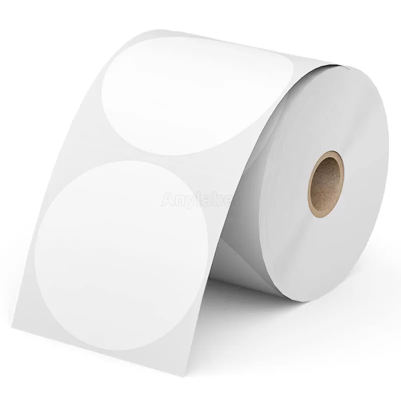 Zebra 3'' Circle Direct Thermal Shipping Labels