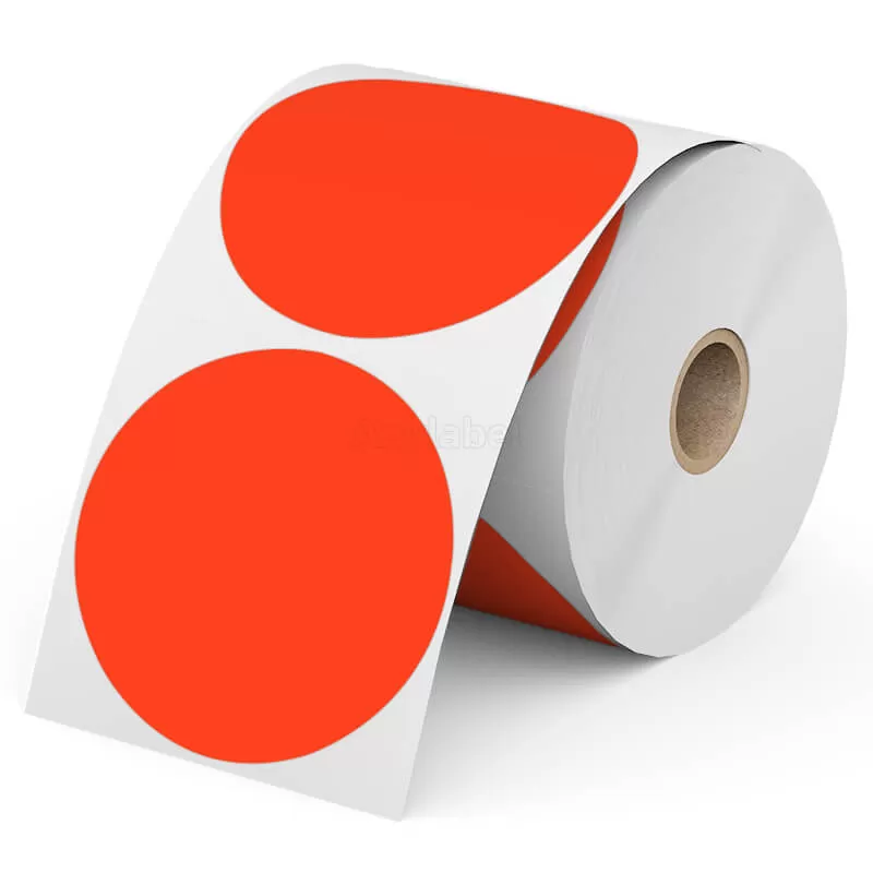 Zebra 3'' Colored Circle Direct Thermal Shipping Labels