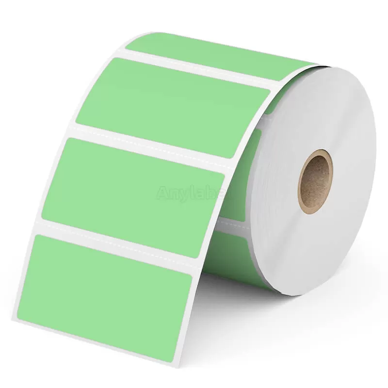 Zebra 3'' x 1'' Green Direct Thermal Shipping Labels