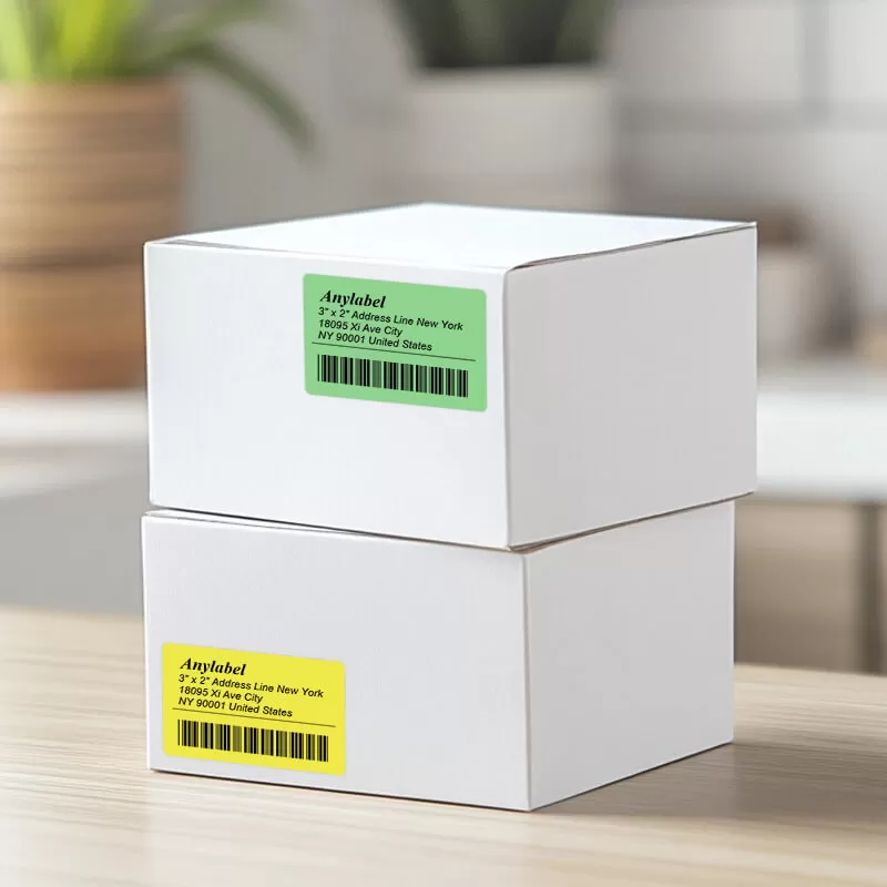 zebra 3 x 2 green direct thermal shipping labels supplier