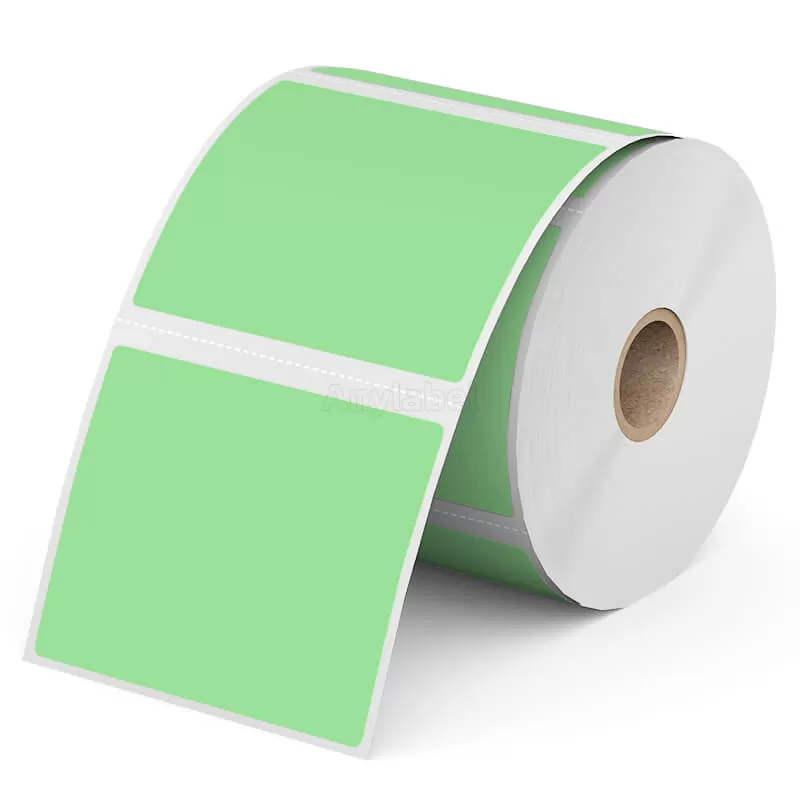 Zebra 3'' x 2'' Green Direct Thermal Shipping Labels