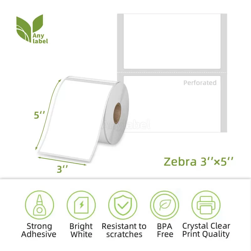 zebra 3 x 5 direct thermal shipping labels company