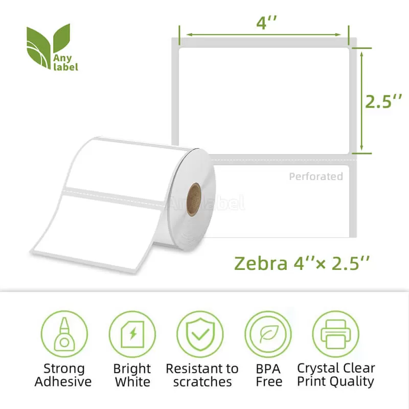 zebra 4 x 2 5 direct thermal shipping labels company