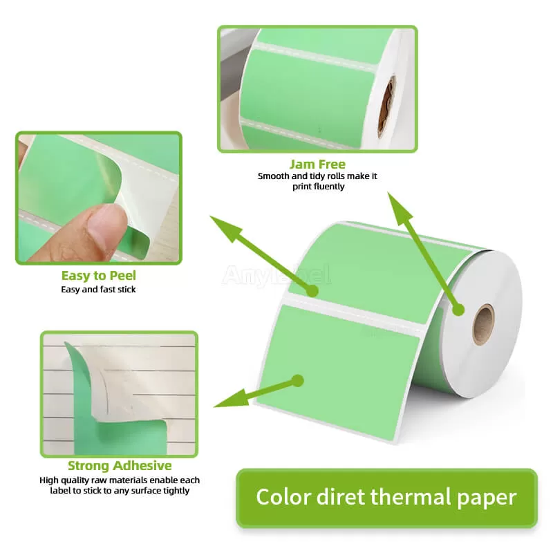 zebra 4 x 2 5 green direct thermal shipping labels manufacturer
