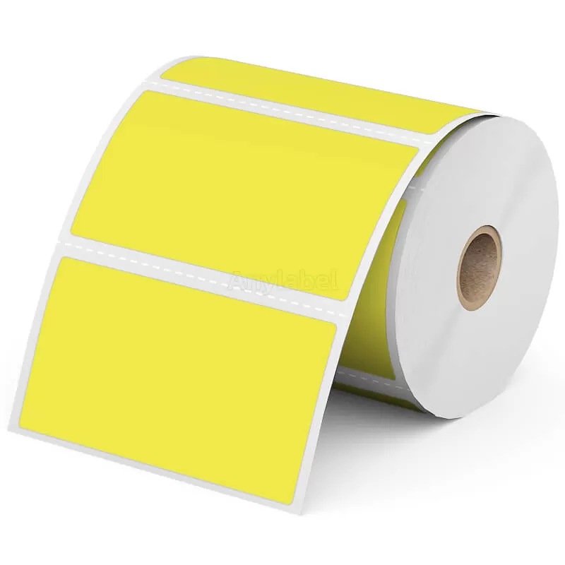 Zebra 4'' x 2'' Colored Direct Thermal Shipping Labels