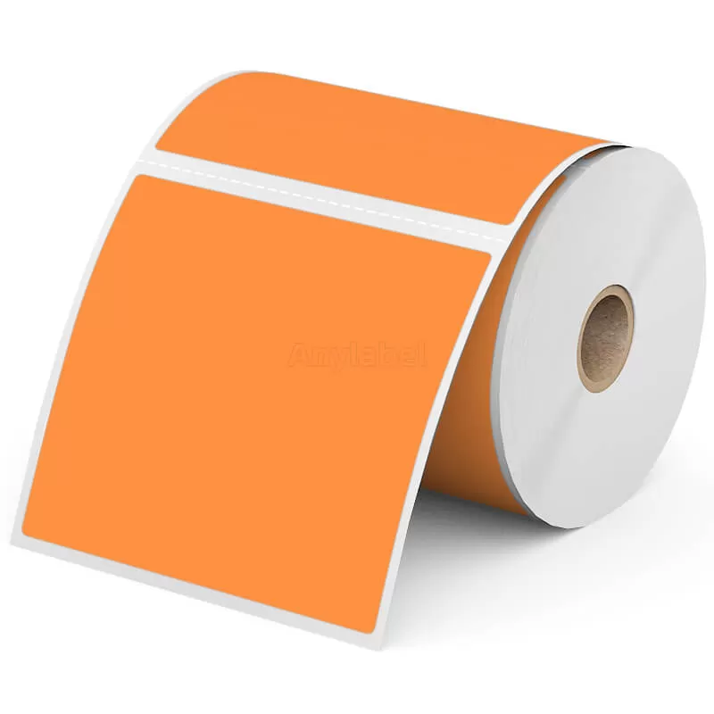 Zebra 4'' x 4'' Colored Direct Thermal Shipping Labels