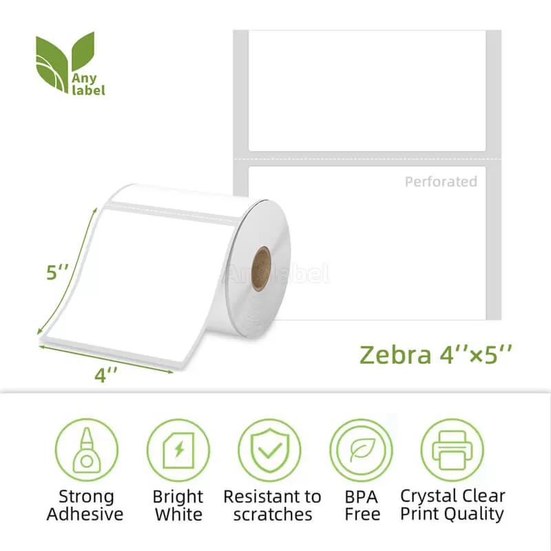 zebra 4 x 5 direct thermal shipping labels company