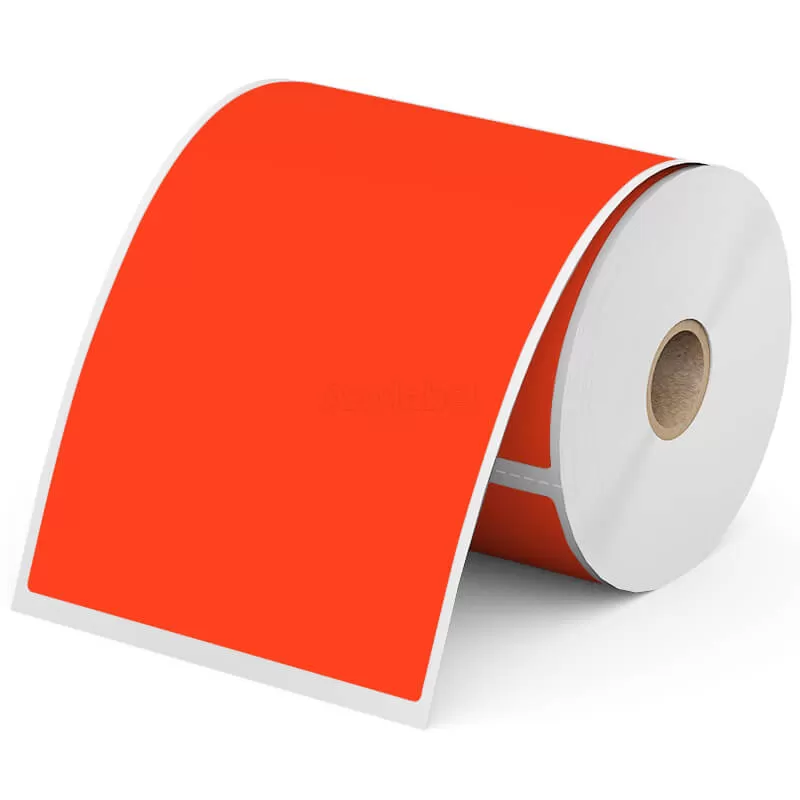 Zebra 4'' x 6.5'' Colored Direct Thermal Shipping Labels