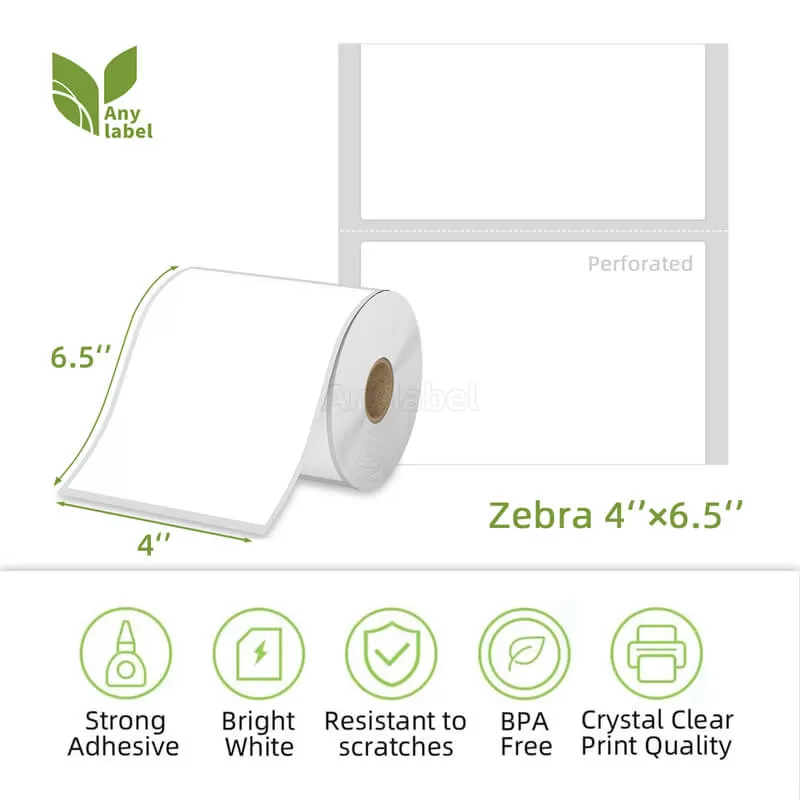 zebra 4 x 6 5 direct thermal shipping labels company