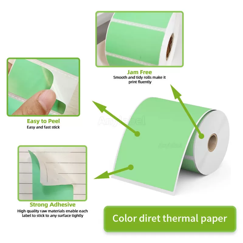 zebra 4 x 6 5 green direct thermal shipping labels manufacturer